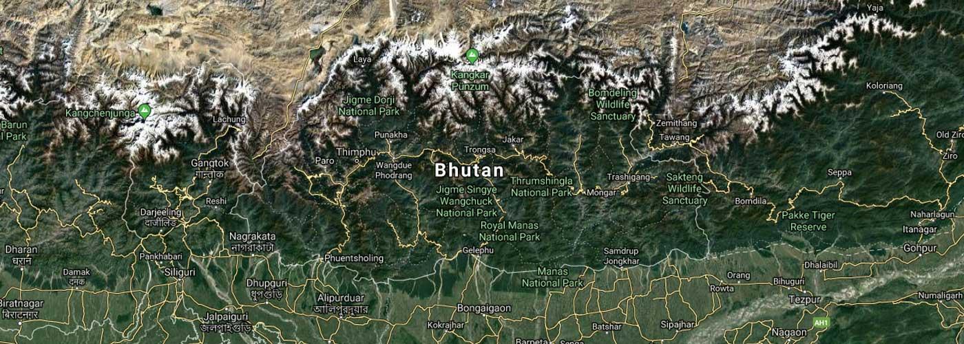 Bhutan Map Picture Bhutan Map Picture