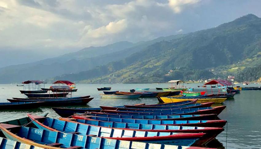 Boats at Fewa Lake Pokhara Boats at Fewa Lake Pokhara