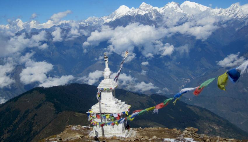 Langtang Mountain view with Clouds Langtang Mountain view with clouds